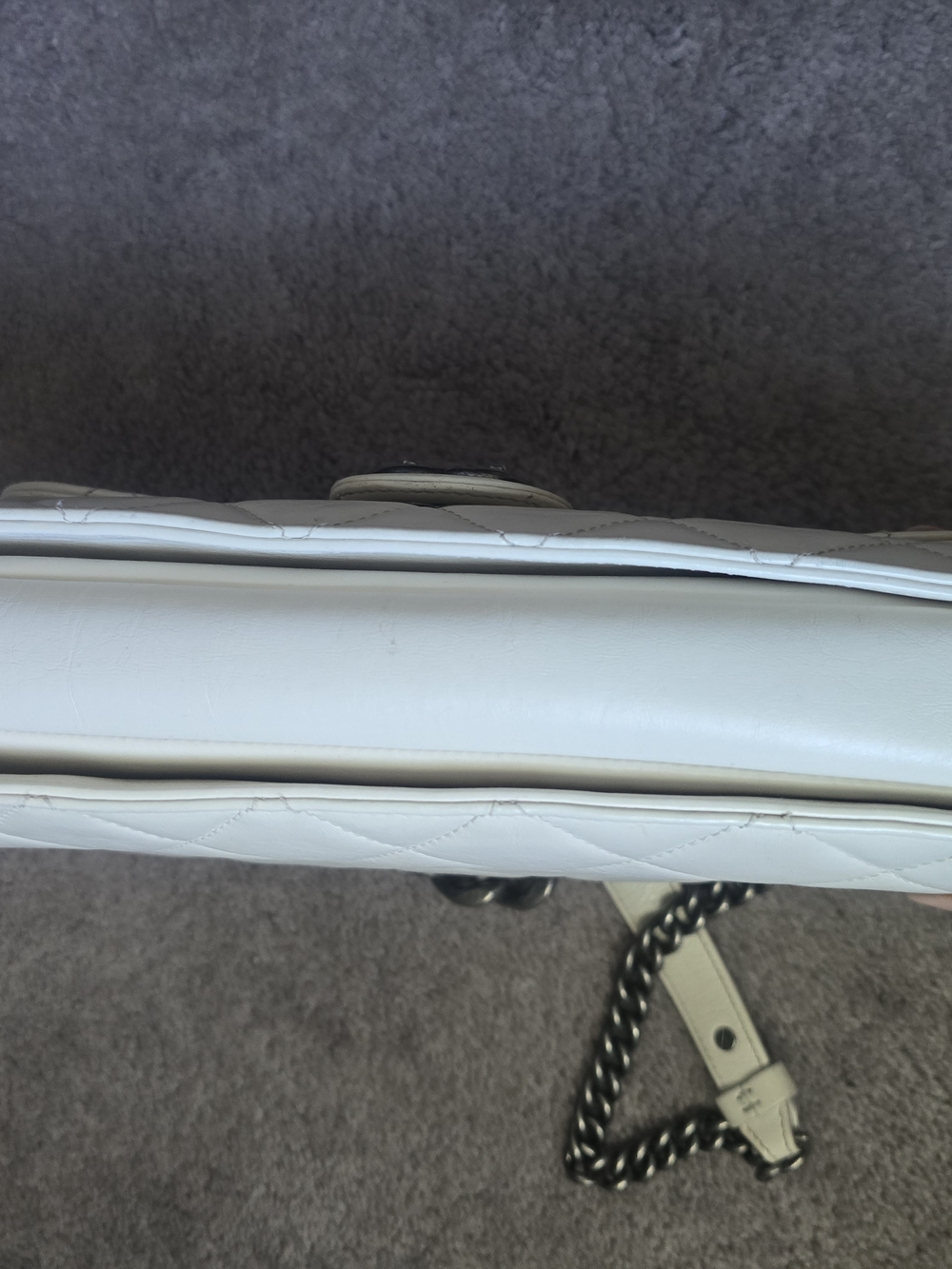 CHANEL Glazed Calfskin Medium Perfect Edge Flap White with RHW - Picture 10 of 14